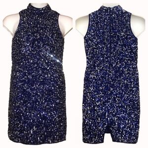 Vintage La Divina Blue Sequin Dress